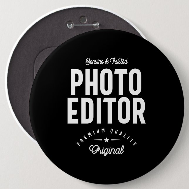 Foto Editor Job Title-Geschenk Button (Vorne & Hinten)