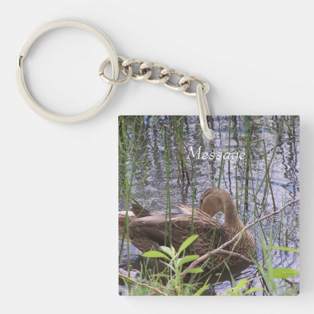 Foto einer Ente Schlüsselanhänger (Vorderseite)