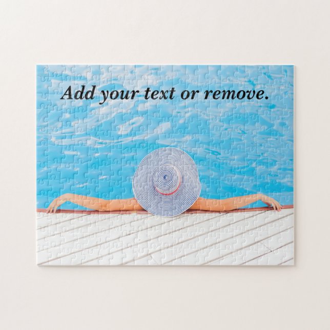 Foto einer Frau, die sich in einem Schwimmbad ents Puzzle (Horizontal)