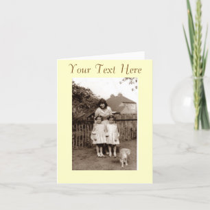 Foto einer niedlichen Katze aus den 1960er Jahren  Karte