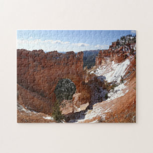 Foto einer verschneiten Landschaft der natürlichen Puzzle