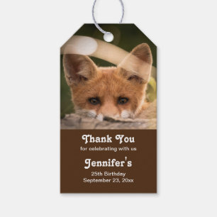 Foto eines Niedlichen kleinen Orangenfuchs Geschenkanhänger