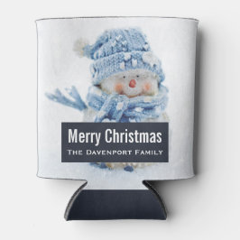 Foto eines Niedlichen Schneemanns im Winter - Weih Dosenkühler