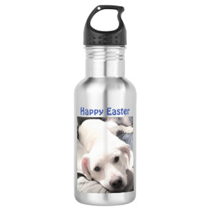 Foto eines Niedlichen Welpen-Hundes-Ostergeschenks Edelstahlflasche