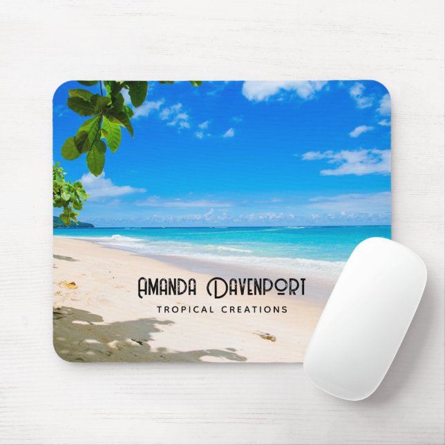 Foto eines wunderschönen tropischen Strandes Mousepad (Mit Mouse)
