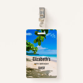 Foto eines wunderschönen tropischen Strandgast Ausweis