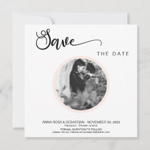 *~* FOTO Einfach Peach Boho Wedding Save the Date