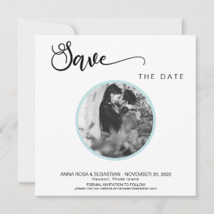 *~* FOTO Einfache Boho Hochzeit Sichern Sie das Da Save The Date