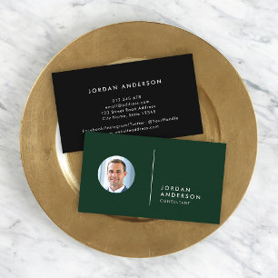 Foto Einfache Trennlinie hinzufügen Visitenkarte