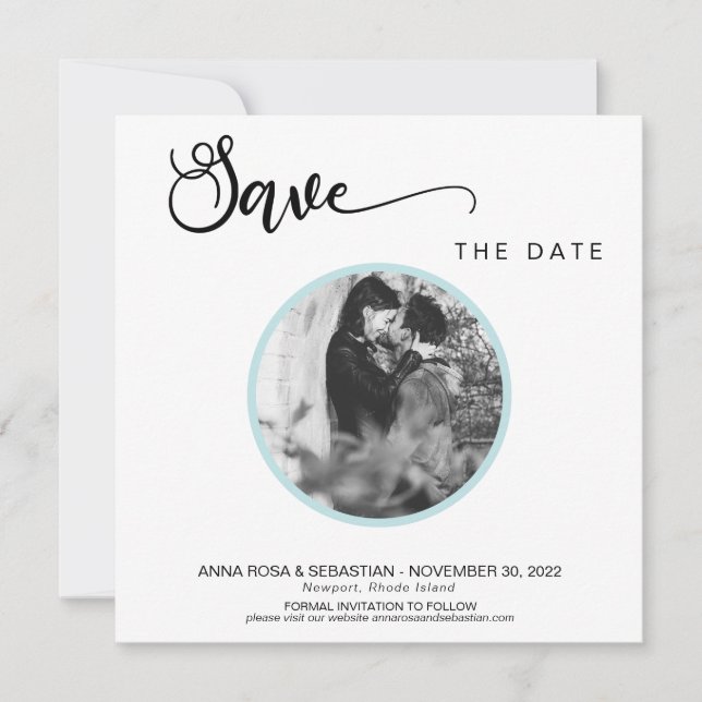 *~* FOTO Einfaches Boho Hochzeit Das Datum speiche Save The Date (Vorderseite)