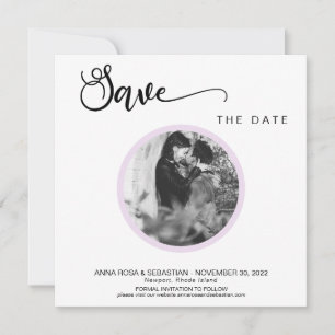 *~* FOTO Einfaches Violet Boho Hochzeit Das Datum Save The Date