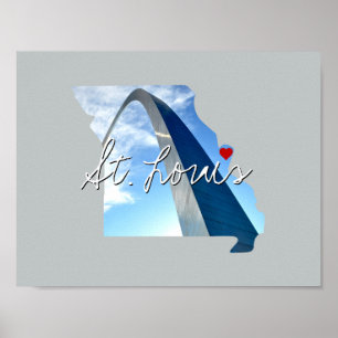 Foto-Eingabe und Ortsname von Missouri Staat Poster