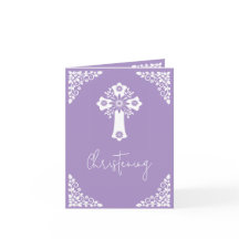 Foto Einladung zur Feier Cross Lilac