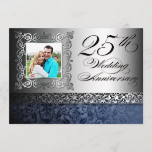 Foto-Einladungen zum 25. Hochzeitstag Einladung