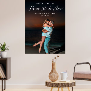 Foto-Einladungsschild für das Paar auf Lebenszeit Poster