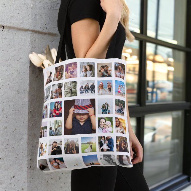 Foto Einzelverklebung Personalized 33 Foto (Photo Collage Unique Personalized 33 Photo Tote Bag from Ricaso. Create your own great photo gifts)