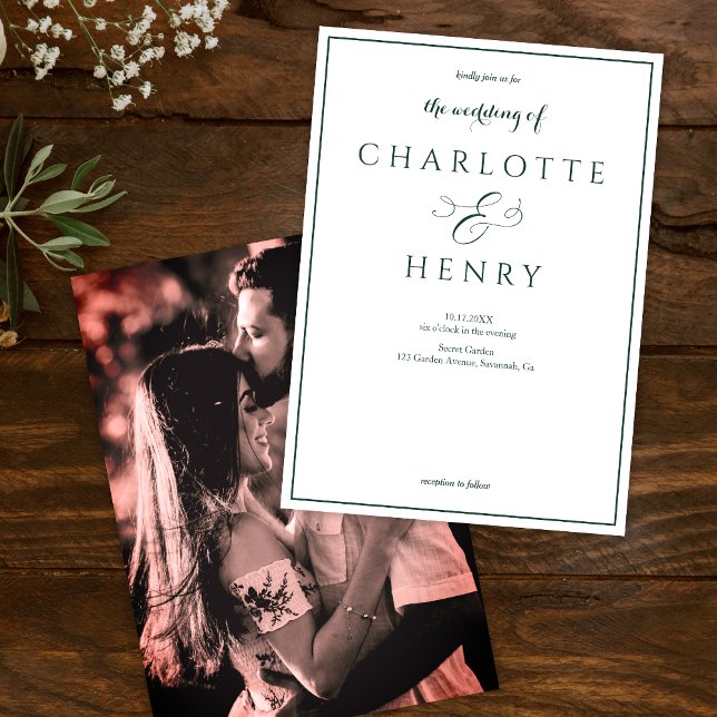 Foto Elegant Callighraphy Script Hochzeit Einladung (Von Creator hochgeladen)