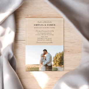 Foto Elegant Calligraphy Wedding Acryleinladungen