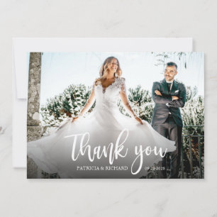 Foto Elegant Calligraphy Wedding Vielen Dank Karte