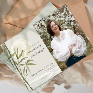 Foto Elegant Oriental Bamboo 60. Geburtstagsparty Einladung