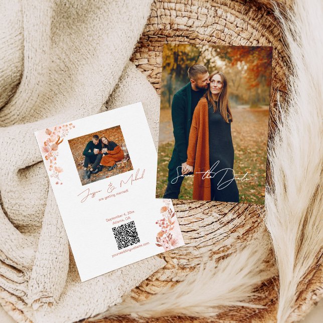 Foto Elegant Script Boho Save The Date (Von Creator hochgeladen)