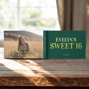 Foto Elegant Simple Sweet 16 Gästebuch