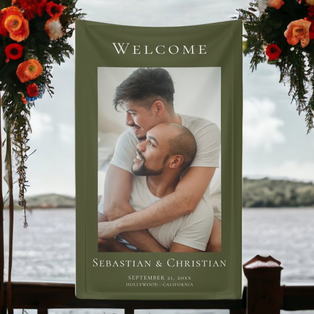 Foto Elegant Simple Welcome Wedding Banner (Photo Elegant Simple Welcome Wedding Banners from Ricaso)