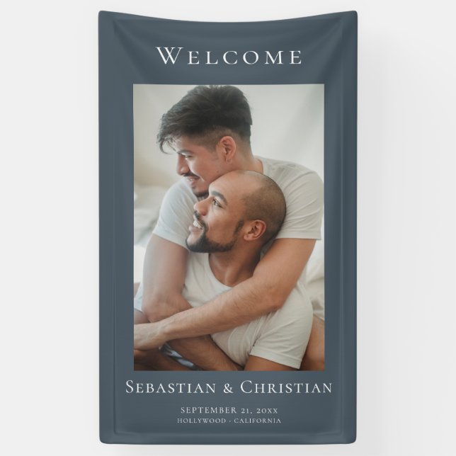 Foto Elegant Simple Welcome Wedding Banner (Vertikal)