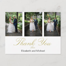 Foto Elegant Wedding Vielen Dank Postkarte
