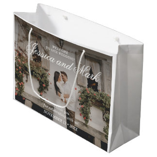 Foto Elegant Wedding Welcome Große Geschenktüte