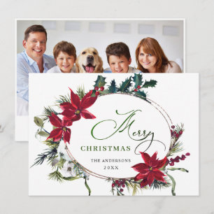 FOTO Elegante Weihnachtsgrüße mit Weihnachtsstern Feiertagskarte
