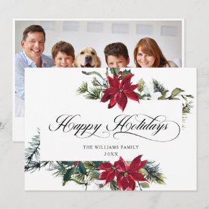 FOTO Elegante Weihnachtsgrüße mit Weihnachtsstern Feiertagskarte