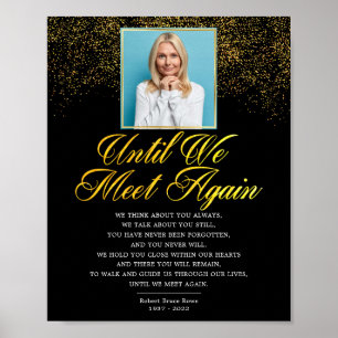 Foto Elegantes Gedenk- Trauer-Gedicht-Schild Poster