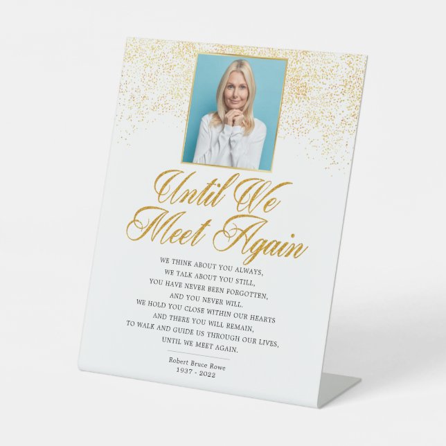 Foto Elegantes Gedenkgedicht Sockelschild (Vorderseite)