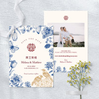 Foto Elster Floral Chinesische Hochzeit Save the D