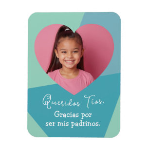 Foto en Corazon Regalo de Gracias Para Padrinos Magnet