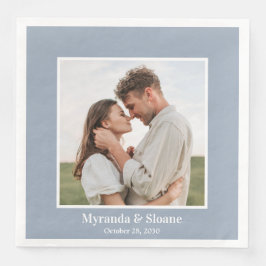 Foto Engagement Party Dusty Blue Serviette