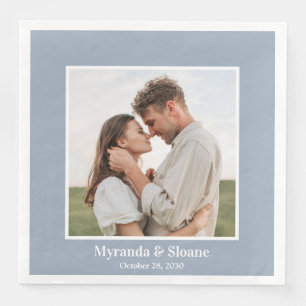 Foto Engagement Party Dusty Blue Serviette