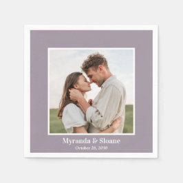 Foto Engagement Party Lila Napkins Serviette