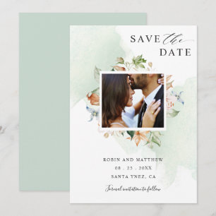Foto Erdblüten und Grünblütenhochzeit Save The Date