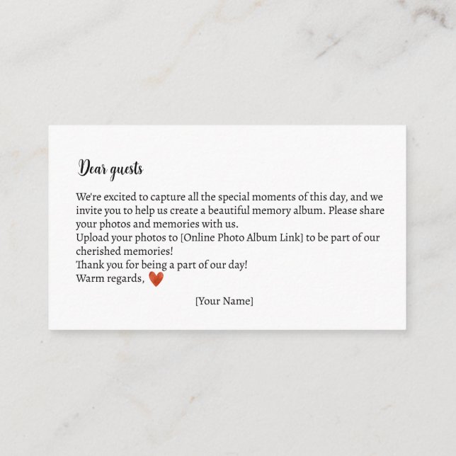 Foto Erinnerungen Herbst Teddy Bear Babydusche Begleitkarte (Rückseite)