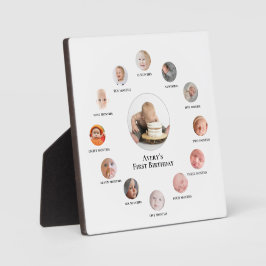 Foto-Erinnerungen im ersten Jahr 12 Monate Fotoplatte