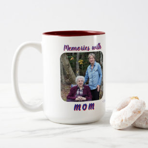 Foto Erinnerungen Mama Blau/Rot Presonlize Zweifarbige Tasse