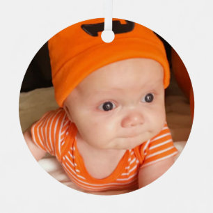 Foto Erste Halloween Doppelseitiges 1. Foto Ornament Aus Metall