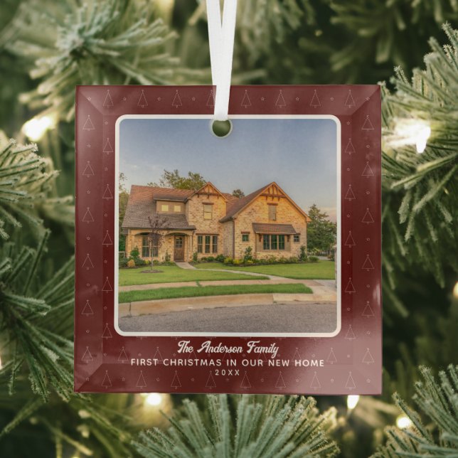 Foto Erste Weihnachten in New Zuhause Ornament Aus Glas (Insitu)