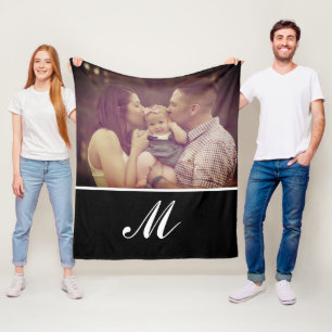 Foto Erstellen Sie Ihre eigene Monogramm-Initial-b Fleecedecke