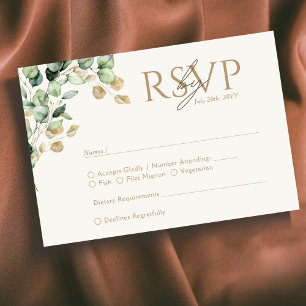 Foto Eukalyptus Greenery Wedding RSVP Karte