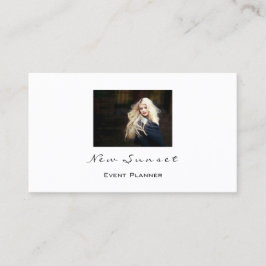 Foto Eventplaner Hochzeit Weiß einfach Visitenkarte