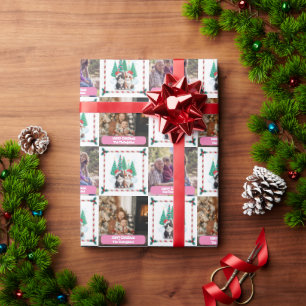 Foto Familie Katzen Weihnachtsbaum Moderne Geschenkpapier