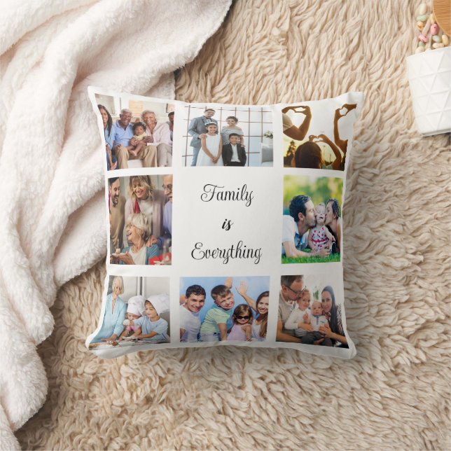 Foto "Familie und Freunde" Kissen (Decke)